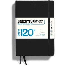 Leuchtturm 1917 Leuchttrum 1917 Superior Paper Edition 120 Gm² Sert Kapak A5 Noktalı Black 363533