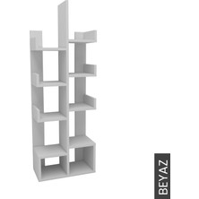 Enda Home Pamfilya 10 Bölmeli/Raflı Kitaplık Beyaz