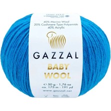 Gazzal Baby Wool El Örgü Ipi | Prenses Mavi 830