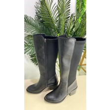 Punto 292025 Arkası Strech Topuklu Çizme