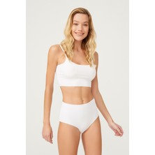 COTTONHILL Yüksek Bel Basic Lazer Kesim Bikini Külot 5'li Paket