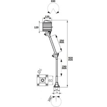 Erc H-21-65 Halojen Makine Aydınlatma Lambası