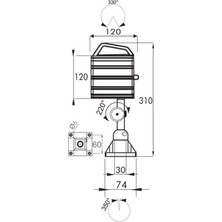 Erc H-30-65 Halojen Makine Aydınlatma Lambası