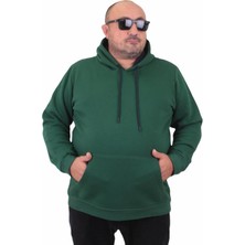 Starbattal Büyük Beden Erkek Kapüşonlu Basic Sweat 11700 Düz Renk Uzun Kol Günlük Kullanım