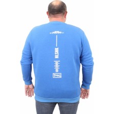 Starbattal Erkek Büyük Beden Sıfır Yaka Sweat Hlsnk 23204 Saks