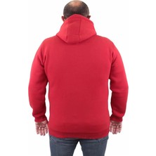 Starbattal Büyük Beden Unisex Kapüşonlu 3ip Sweat 11701 Kırmızı