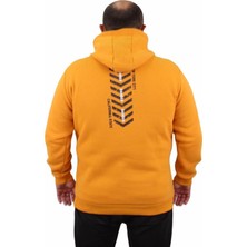 Starbattal Erkek Büyük Beden Kapuşonlu Sweat Danger 23212 Hardal