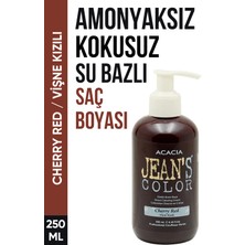 JEAN'S COLOR Jean’s Color Amonyaksız Vişne Kızılı Renkli Saç Boyası 250 ml Kokusuz Su Bazlı Cherry Red Hair Dye