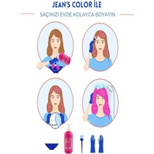 JEAN'S COLOR Jean’s Color Amonyaksız Pembe Renkli Saç Boyası 250 ml Kokusuz Su Bazlı Pink Rhodomine Red Hair Dye