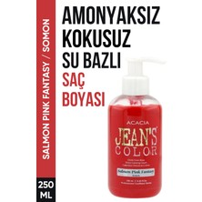 JEAN'S COLOR Jean’s Color Amonyaksız Somon Renkli Saç Boyası 250 ml Kokusuz Su Bazlı Salmon Pink Fantasy Hair Dye