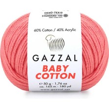 Gazzal Baby Cotton El Örgü İpi Şeftali Çiçeği 3435