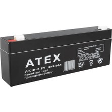 Atex 12 Volt - 2 Amper - 2.2 Amper Yatık Uzun Akü (178 x 34 x 60 Mm)