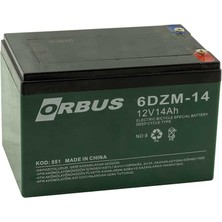 Orbus / Kıjo 12 Volt - 14 Amper Elektrikli Bisiklet Aküsü (150 x 97 x 95 Mm)