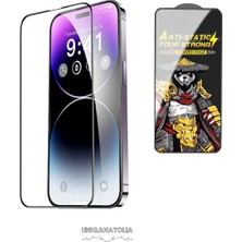 Uniqanatolia iPhone 14 Pro Max Antı-Statıc 3D Toz Tutmayan Kırılmaz Ekran Koruyucu