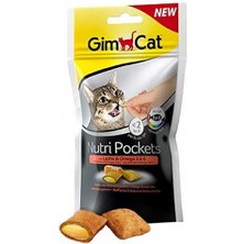 Gimcat Nutripockets Somonlu ve Omega 3x6 Kedi Ödülü 60 gr