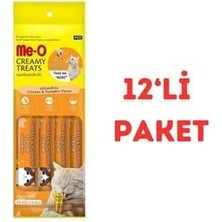 Me-O Creamy Tavuk ve Bal Kabağı Sıvı Kedi Ödülü 4X15 gr 12'li Paket