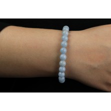 Kendin Gibi Ancelit (Angelit) Taşı Doğal Taş Bileklik – 8 mm