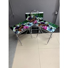 Erk Mobilya Camlı Çanta Sehpa, Sehpa, Zigon, 4lü Zigon, Çanta Sehpa, 4lü Sehpa