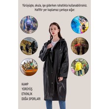 Kkdstock Unisex Yağmurluk Su Rüzgar Geçirmez Çıtçıtlı Kapüşonlu Eva Yağmurluk