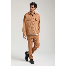 New World Polo Süet Üst Bej Slim Fit Takım 23Fwm64027