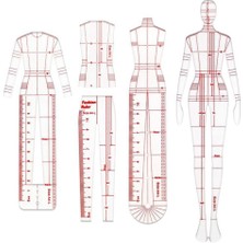 Sagrado Moda Çizimi Cetveller Eskiz Şablonları Cetvel Dikiş Insansı Desenler Tasarım Giyim Ölçme, B Tipi (Yurt Dışından)