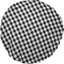 Sagrado 55 Inç Buffalo Ekose Yuvarlak Masa Örtüsü Damalı Yuvarlak Masa Örtüsü Düğün Mutfak Yemek Odası Için Beyaz ve Siyah (Yurt Dışından)