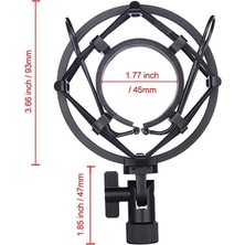 Sagrado Mikrofon Filtreli Mikrofon Şok Montajı Ön Cam Süspansiyon Şok Montaj Tutucu Klipsi (Yurt Dışından)