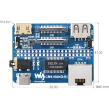 Sagrado Raspberry Pi Için Waveshare Cm4-Nano-B Hesaplama Modülü 4 Lite/emmc Genişletme Kartı Için Genişletme Kartı (Yurt Dışından)