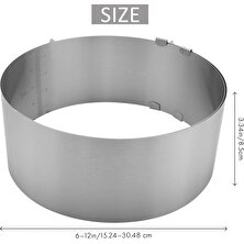Sagrado Kek Halkası 6 Ila 12 Inç Ayarlanabilir Yuvarlak Paslanmaz Çelik Kek Mus Kalıp Halkası Bakeware Araçları Kek Dekorasyon Kalıp Pişirme Halkası (Yurt Dışından)