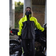 Motobros Neon Premium Cepli Astarlı Motosiklet Yağmurluğu (Garantili Ürün)