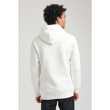 New World Polo Kapüşonlu Ekru Slim Fit Hoodie 23FWM64062