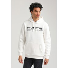 New World Polo Kapüşonlu Ekru Slim Fit Hoodie 23FWM64062