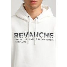 New World Polo Kapüşonlu Ekru Slim Fit Hoodie 23FWM64062
