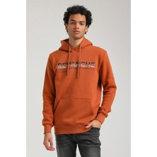New World Polo Kapüşonlu Kiremit Slim Fit Hoodie 23FWM64062
