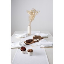 Premium | Keten Beyaz Runner 40 x 150 Cm