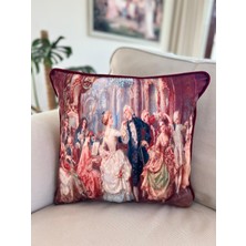 Tuğçe Demir Home Desıgn Kadife Dans Desen Dekoratif Kırlent İç Dolgulu 43X43