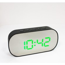 Piraye Gift Taşınabilir Yuvarlak Oval Dijital Ekran Çalar Saat
