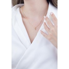 Sose Moda Ç Harfli Gold Zincir Kolye