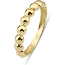 Kairos Jewelry 14 Ayar Altın Top Top Yüzük KRS118-14GR