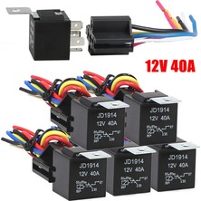 Teenspirit Su Geçirmez Otomotiv Rölesi 12V 5pin 40A Araba Rölesi 12V 5pin Röle Soketli (Yurt Dışından)