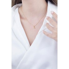 Sose Moda L Harfli Gold Zincir Kolye