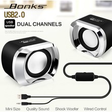 Gorgeous Telefon Tv Için Bonks Yüksek Güçlü Stereo Subwoofer Pc Hoparlör Dj USB (Yurt Dışından)