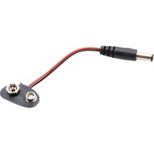 Teenspirit 2.1x5.5mm Erkek Dc Fiş, Akü Klipsi Konektörü 9V (Yurt Dışından)