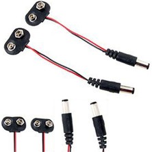 Teenspirit 2.1x5.5mm Erkek Dc Fiş, Akü Klipsi Konektörü 9V (Yurt Dışından)