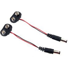 Teenspirit 2.1x5.5mm Erkek Dc Fiş, Akü Klipsi Konektörü 9V (Yurt Dışından)