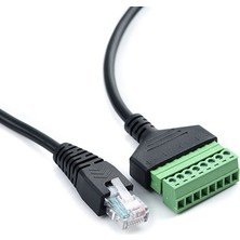 Teenspirit 2x RJ45 Vidalı Terminal Konnektör Kablosu RJ45 Erkek 8 Pin Uzatma Kablosu Kurşun Cat5/6/7 Ethernet Için (Yurt Dışından)