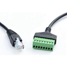 Teenspirit 2x RJ45 Vidalı Terminal Konnektör Kablosu RJ45 Erkek 8 Pin Uzatma Kablosu Kurşun Cat5/6/7 Ethernet Için (Yurt Dışından)