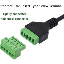 Teenspirit 2x RJ45 Vidalı Terminal Konnektör Kablosu RJ45 Erkek 8 Pin Uzatma Kablosu Kurşun Cat5/6/7 Ethernet Için (Yurt Dışından)