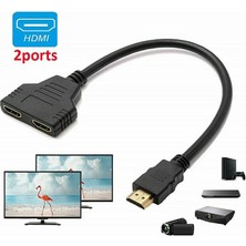 Teenspirit HDMI Bağlantı Noktası Erkek - Dişi 1 Giriş 2 Çıkış Ayırıcı Kablo 1080P Adaptör Dönüştürücü (Yurt Dışından)