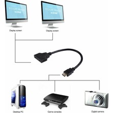 Teenspirit HDMI Bağlantı Noktası Erkek - Dişi 1 Giriş 2 Çıkış Ayırıcı Kablo 1080P Adaptör Dönüştürücü (Yurt Dışından)